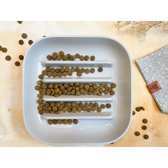 Slow Feeder Dog Bowl - Medium - Grey - Picture 3 of 3